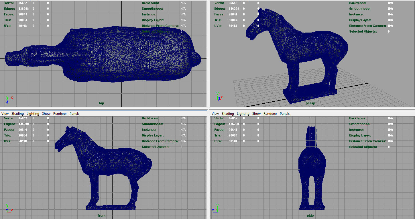 Terracotta Warriors  War Horse Low-poly 3D model_3