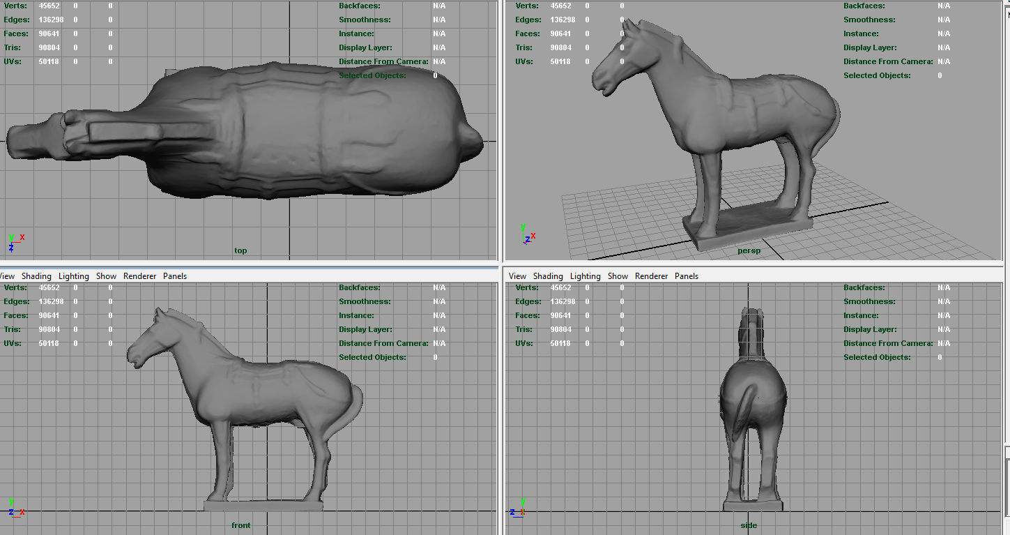 Terracotta Warriors  War Horse Low-poly 3D model_7