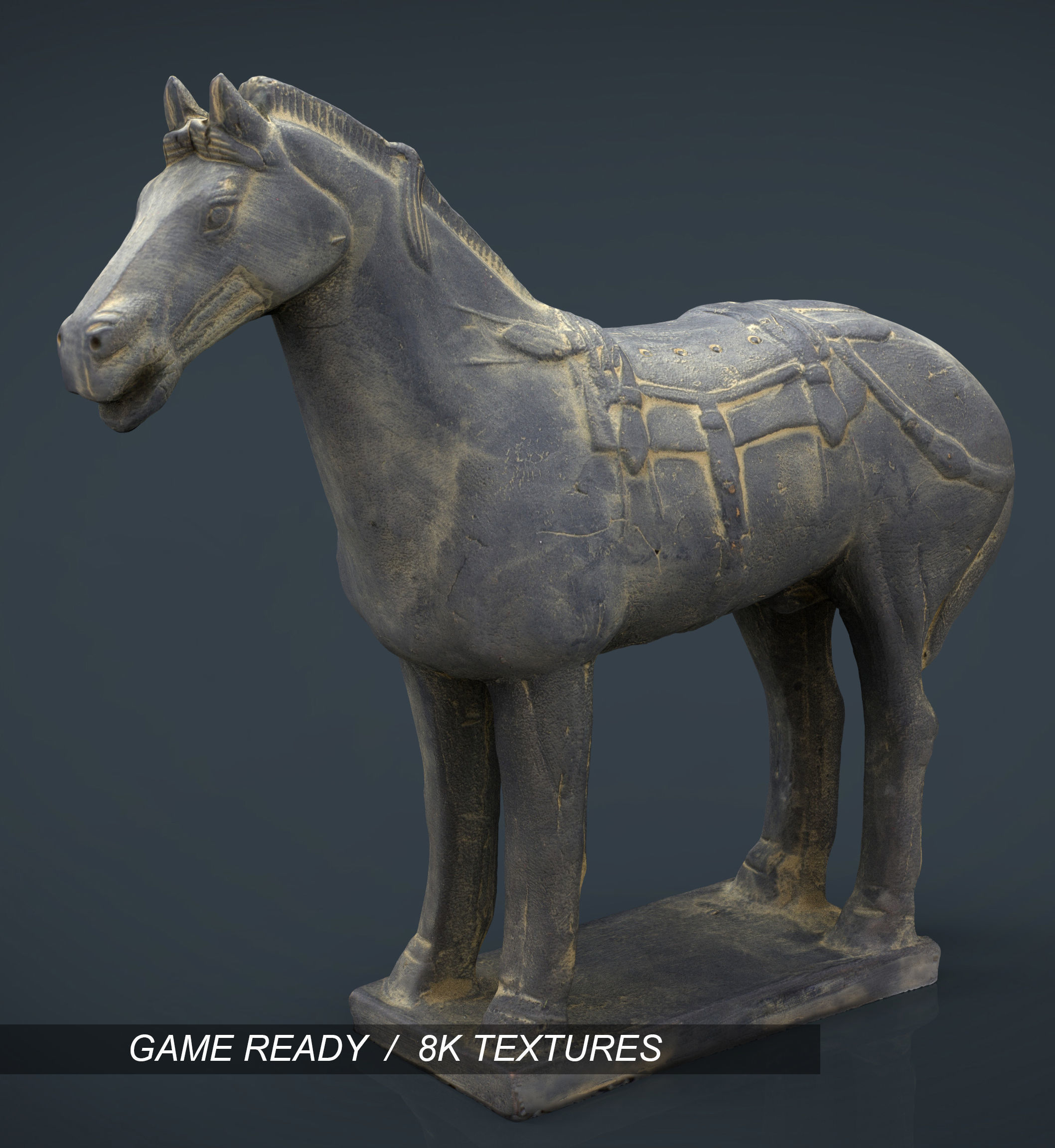 Terracotta Warriors  War Horse Low-poly 3D model_11