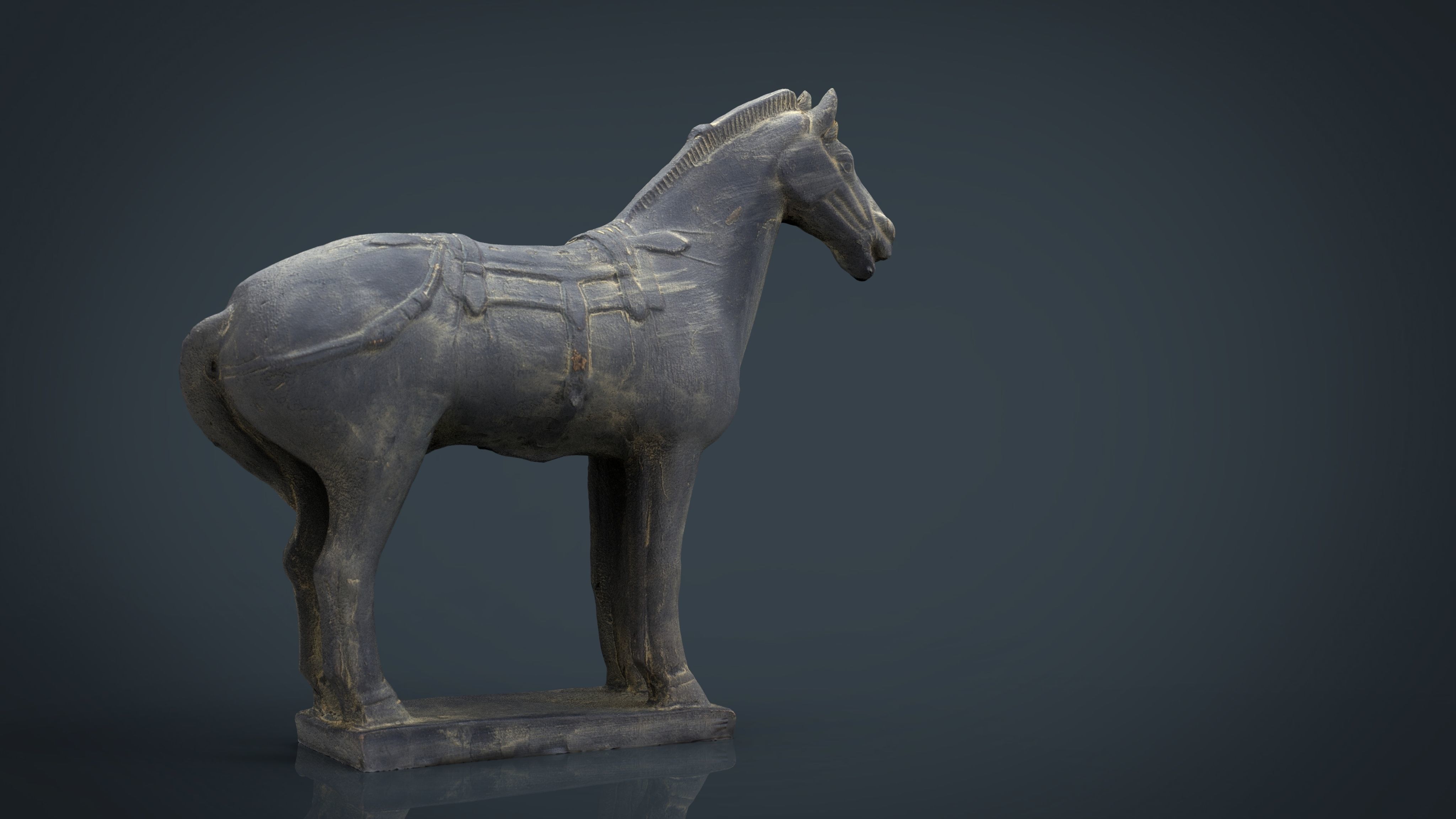 Terracotta Warriors  War Horse Low-poly 3D model_9