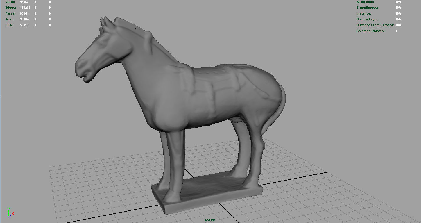 Terracotta Warriors  War Horse Low-poly 3D model_4