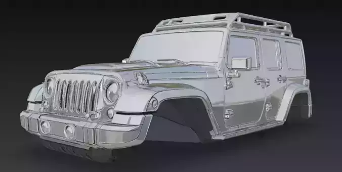 jeep upper body 3D model