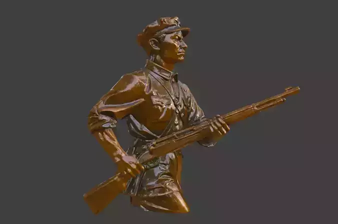 Military sculpture warrior  military battle war hero  soldier
