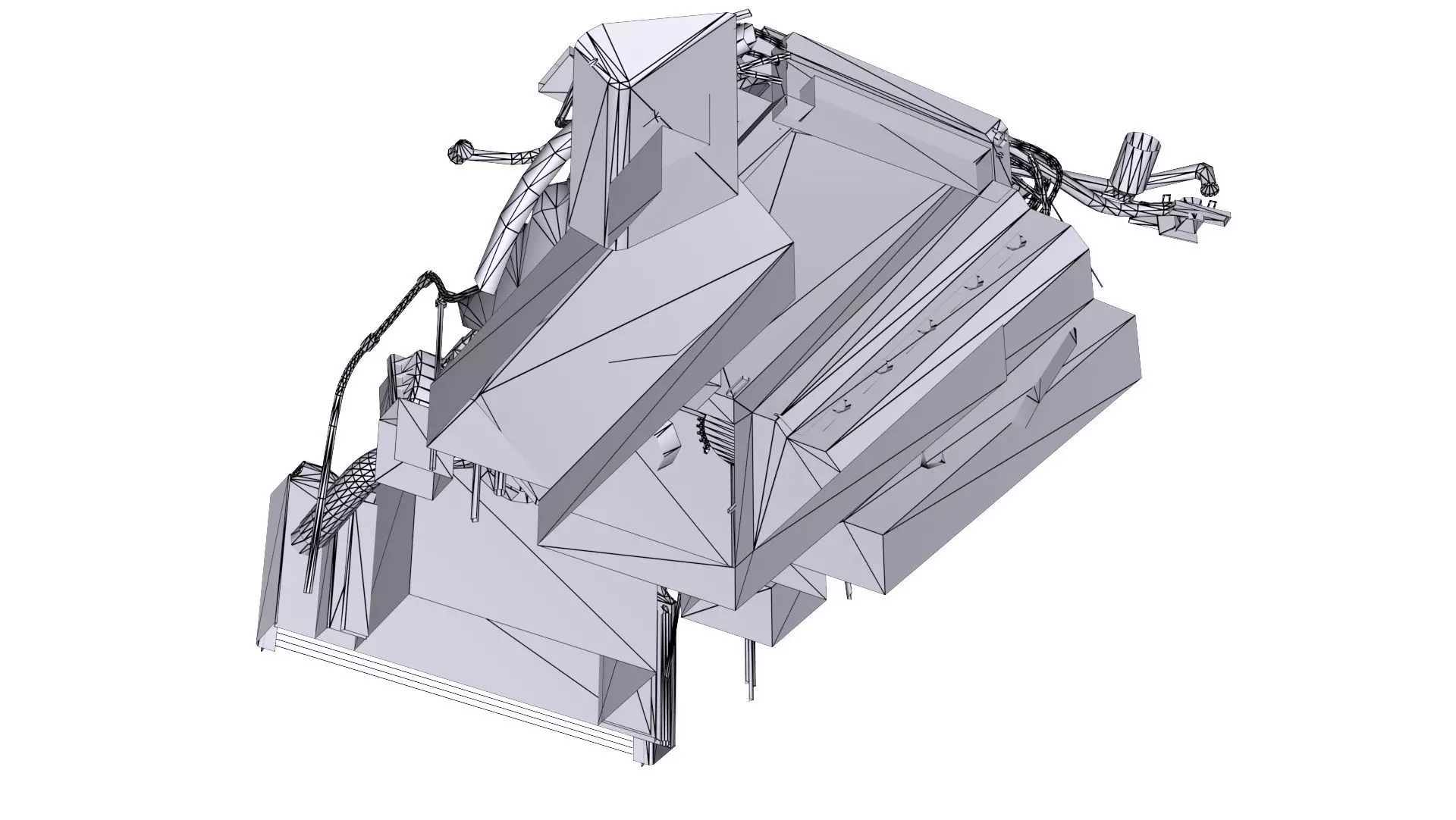 Dodge Viper V10 Engine Low-poly 3D model_9