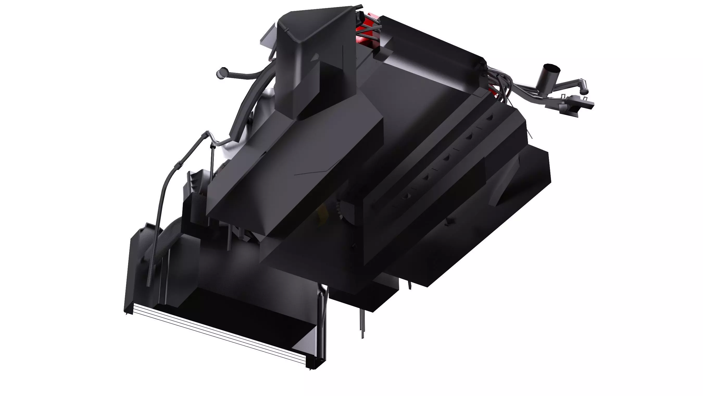 Dodge Viper V10 Engine Low-poly 3D model_4