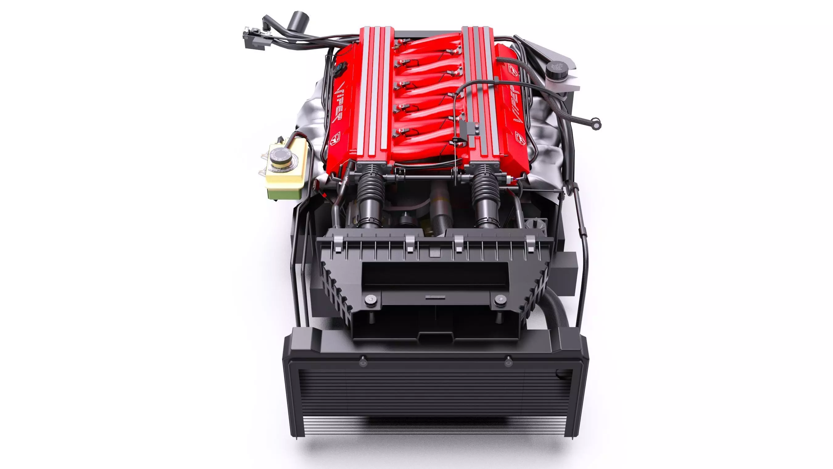 Dodge Viper V10 Engine Low-poly 3D model_1