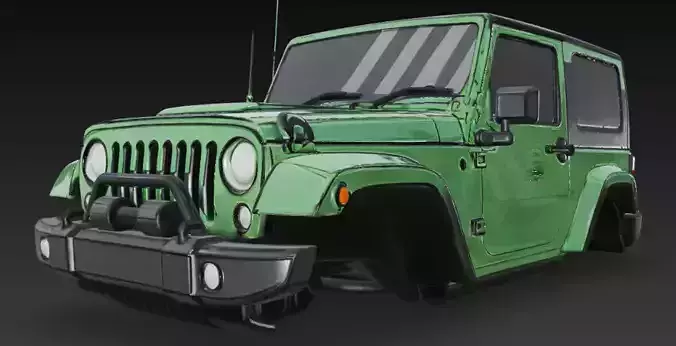 jeep upper body 3D model