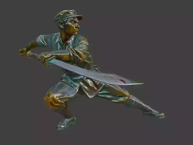 Military sculpture warrior  military battle war hero  soldier