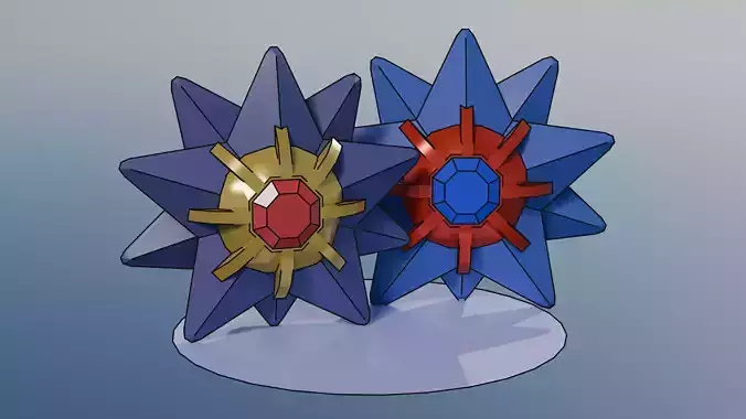Pokemon Starmie and Shiny version 