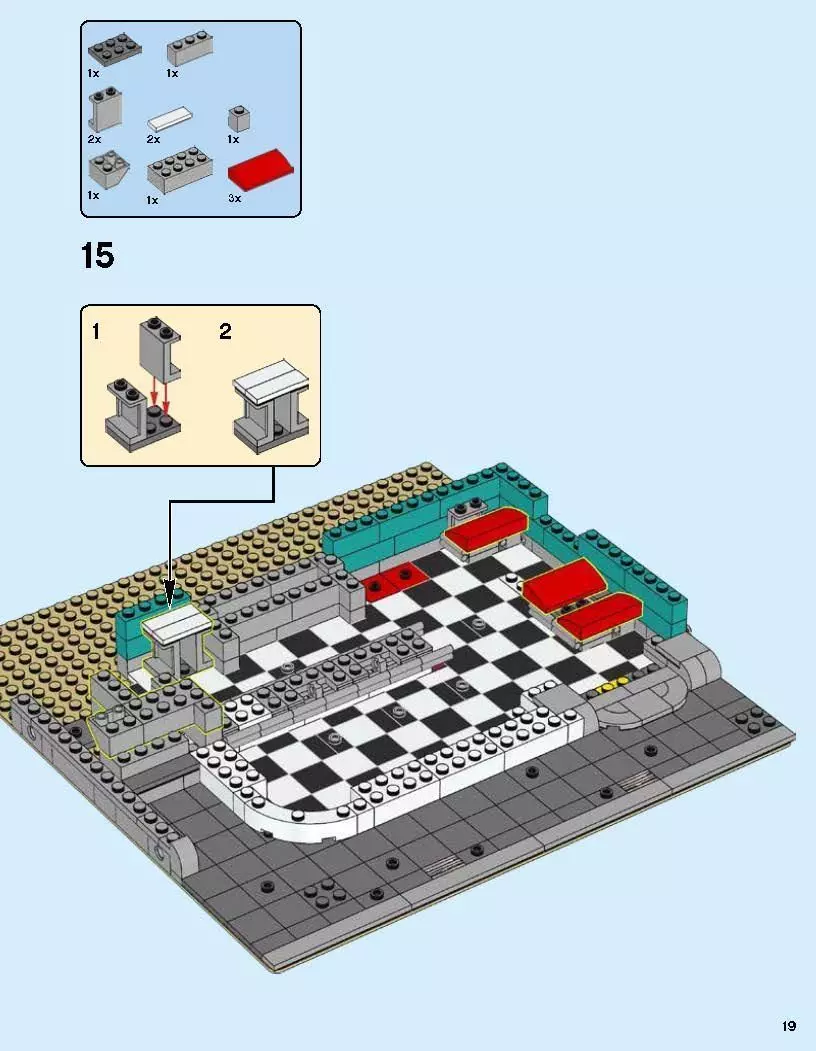 TwindBricks3D - 10260 Downtown Diner 3D print model_14