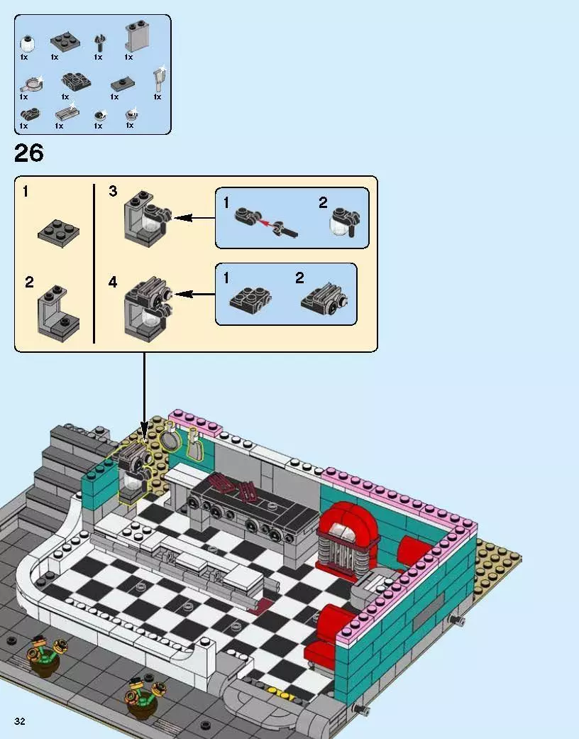 TwindBricks3D - 10260 Downtown Diner 3D print model_22
