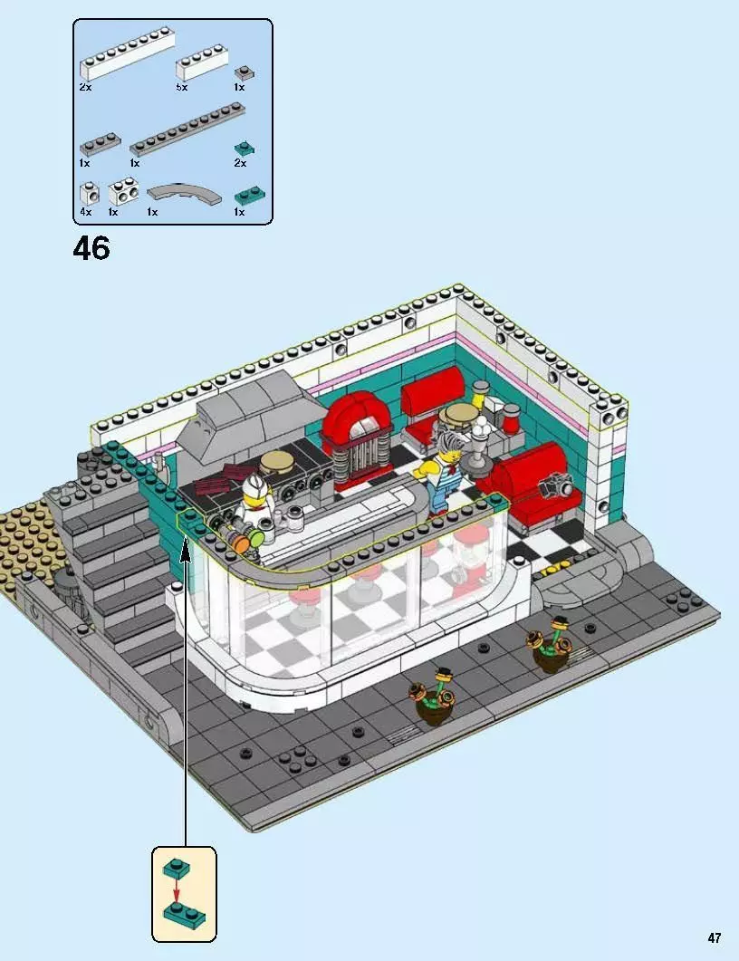 TwindBricks3D - 10260 Downtown Diner 3D print model_49
