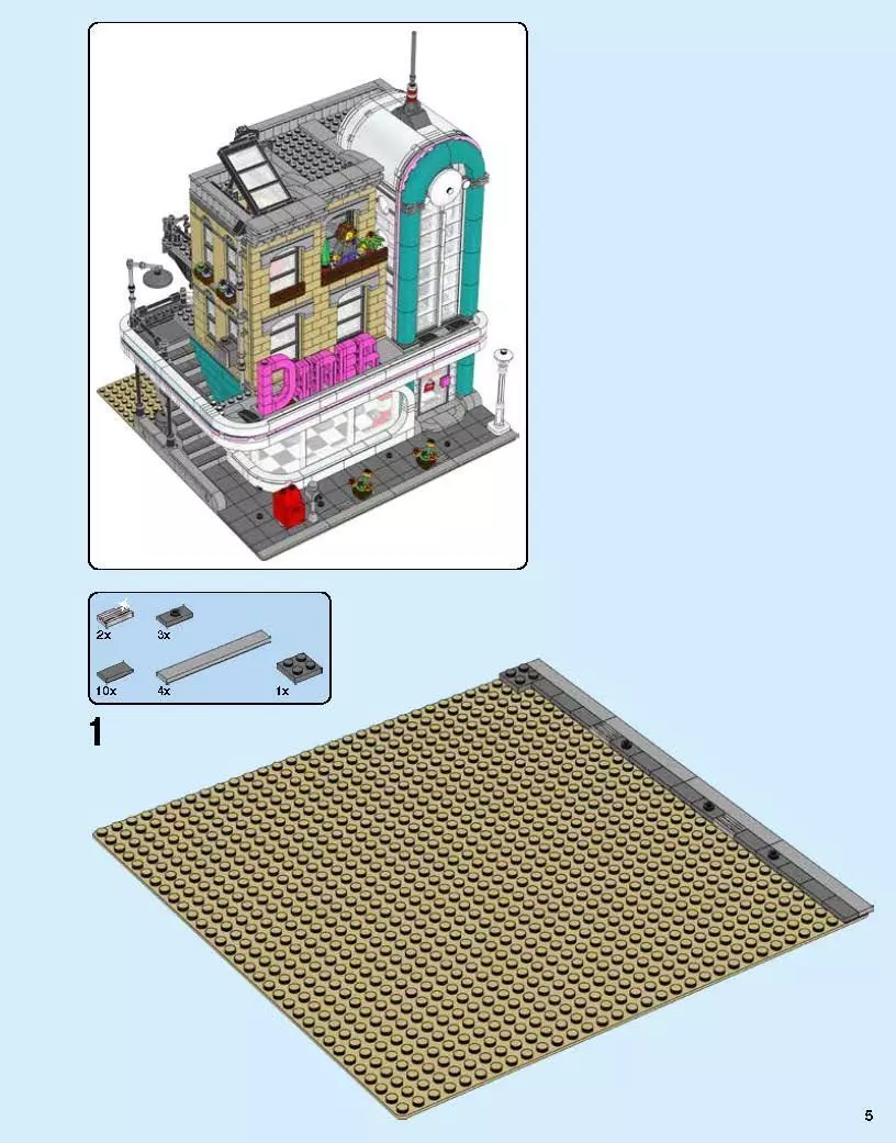TwindBricks3D - 10260 Downtown Diner 3D print model_11
