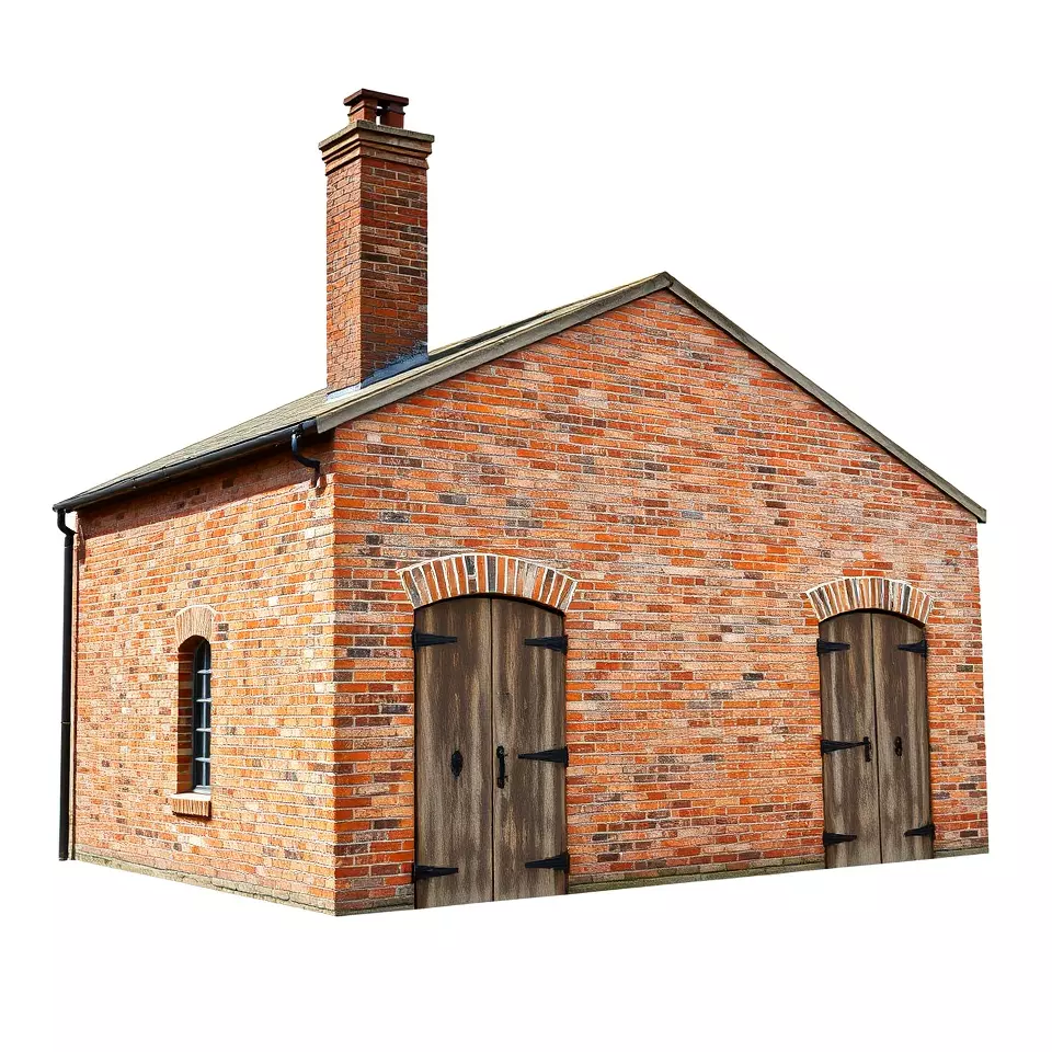 Rustic Brick House model pack Low-poly 3D model_3