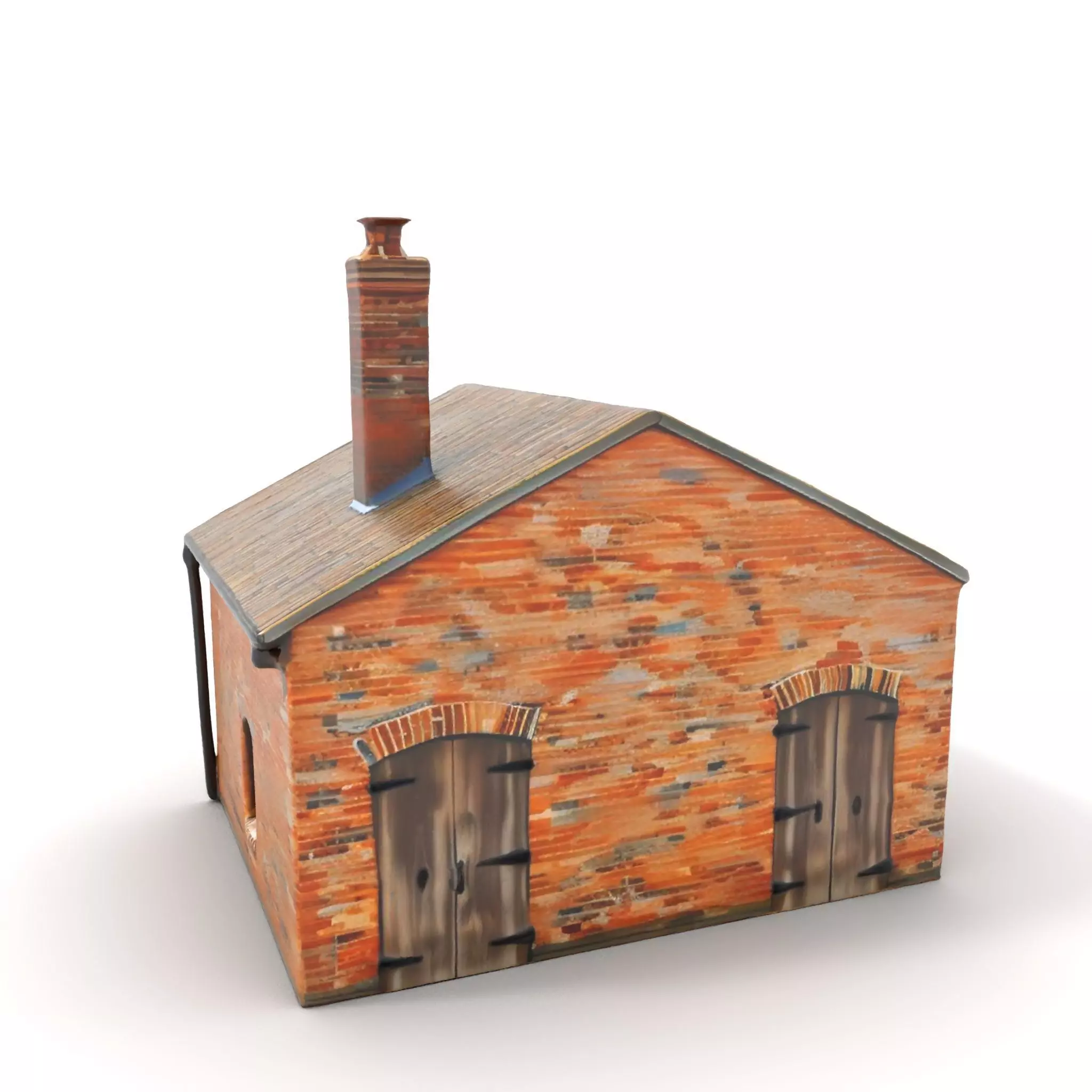 Rustic Brick House model pack Low-poly 3D model_0