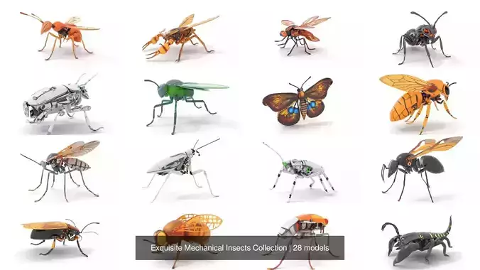 Exquisite Mechanical Insects Collection 
