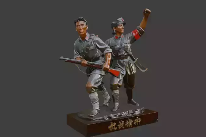 Military sculpture warrior  military battle war hero  soldier