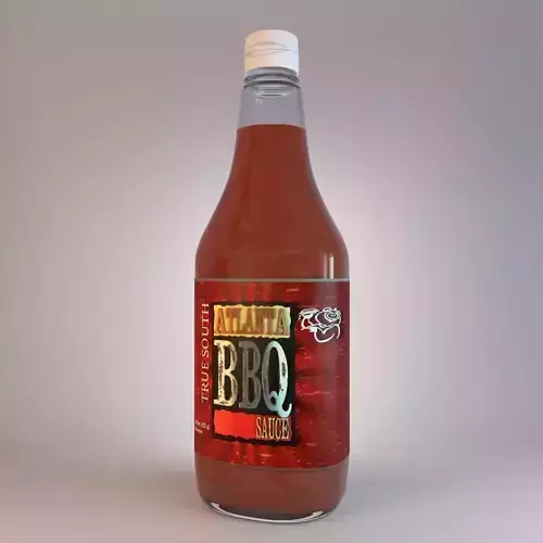 Bottle Of Sauce Atlanta BBQ 3D model