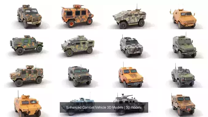 Enhanced Combat Vehicle 3D Models 3D Model Collection