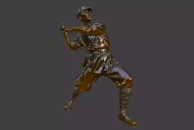 Military sculpture warrior  military battle war hero  soldier