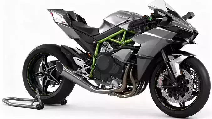 High-Detail Motorcycle Kawasaki Ninja H2R