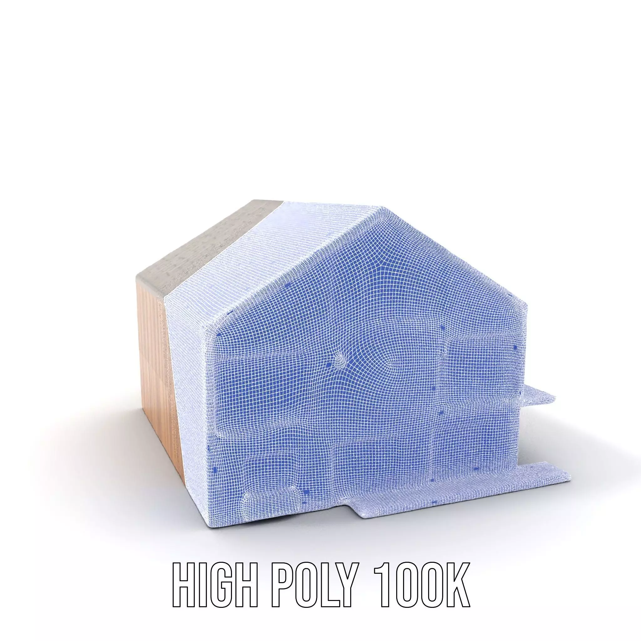 Modern Wooden House model pack Low-poly 3D model_5
