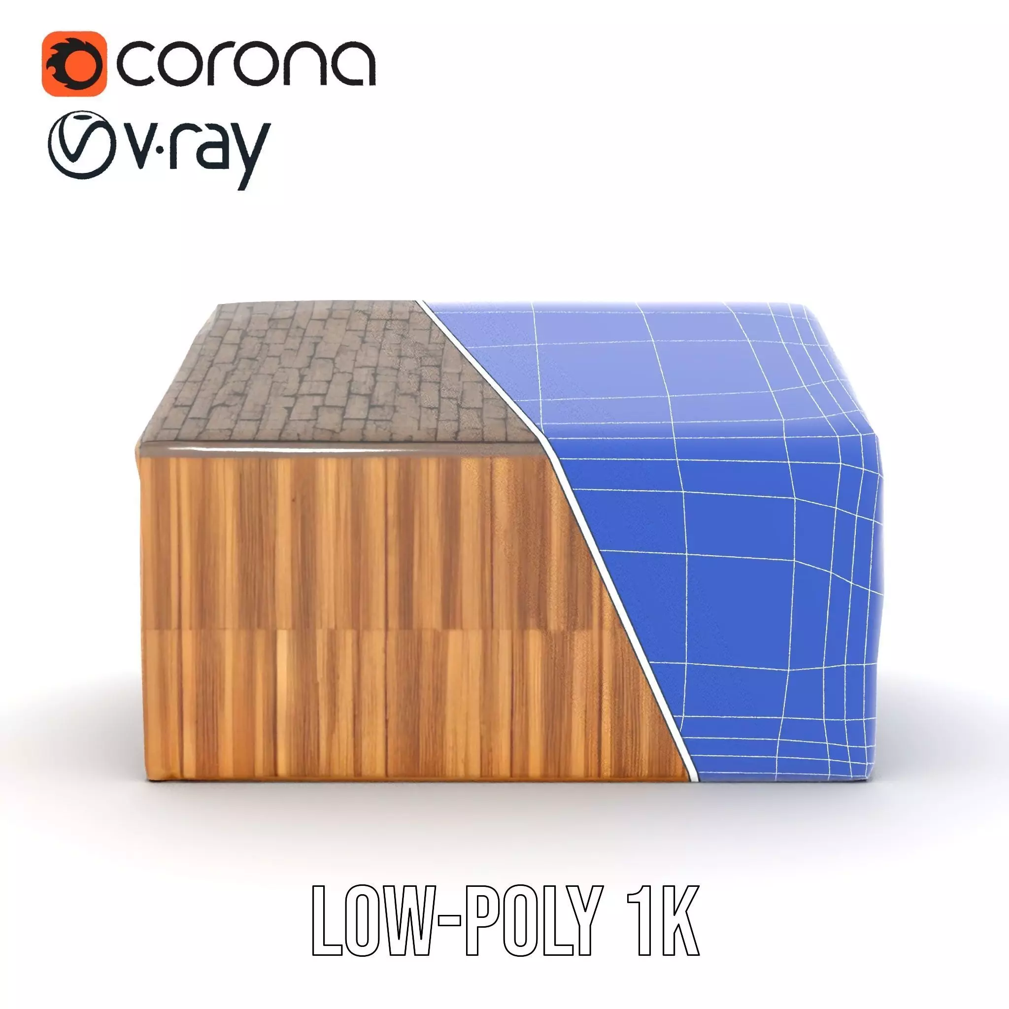 Modern Wooden House model pack Low-poly 3D model_18