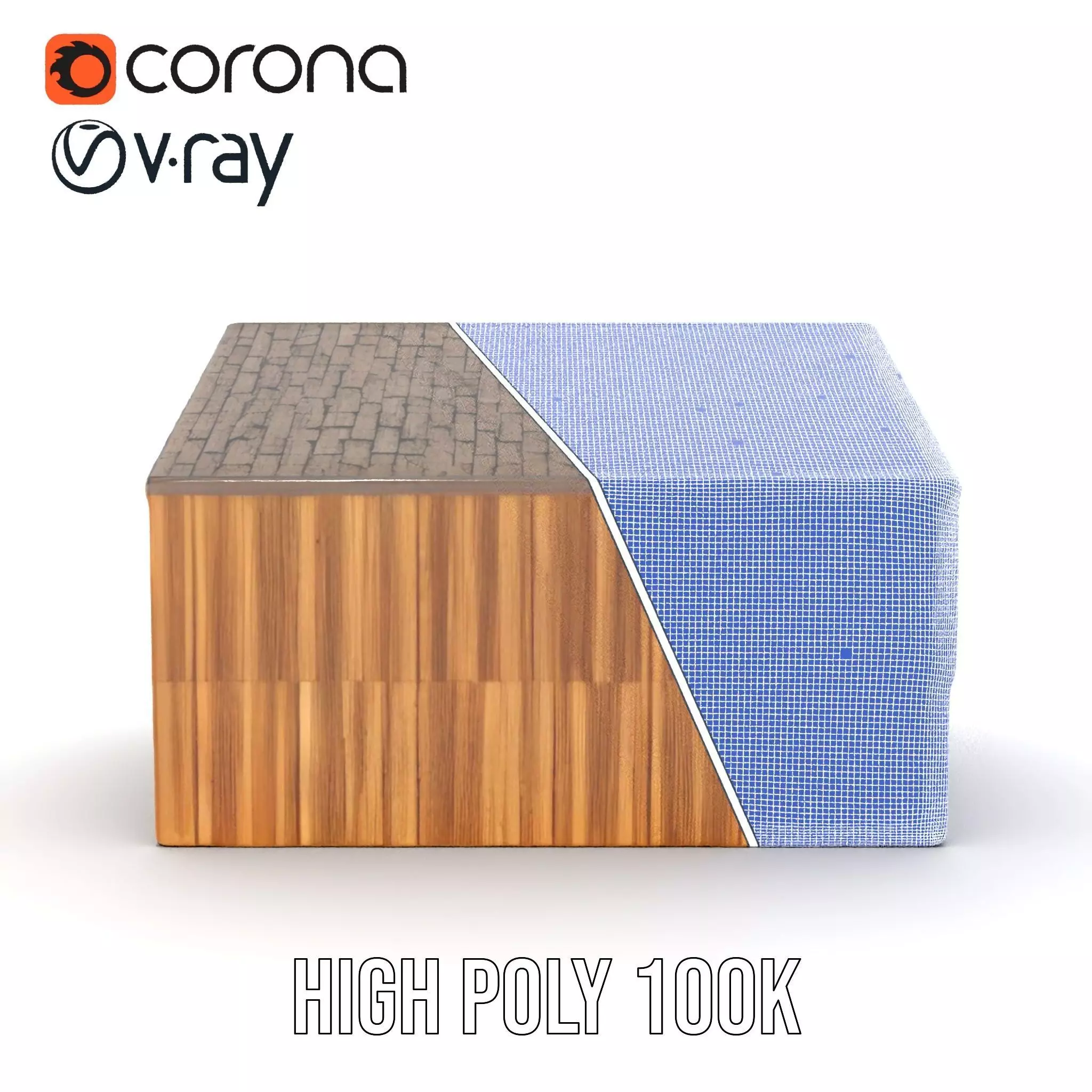 Modern Wooden House model pack Low-poly 3D model_34