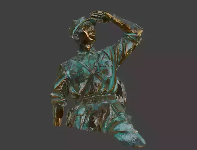 Military sculpture warrior  military battle war hero  soldier