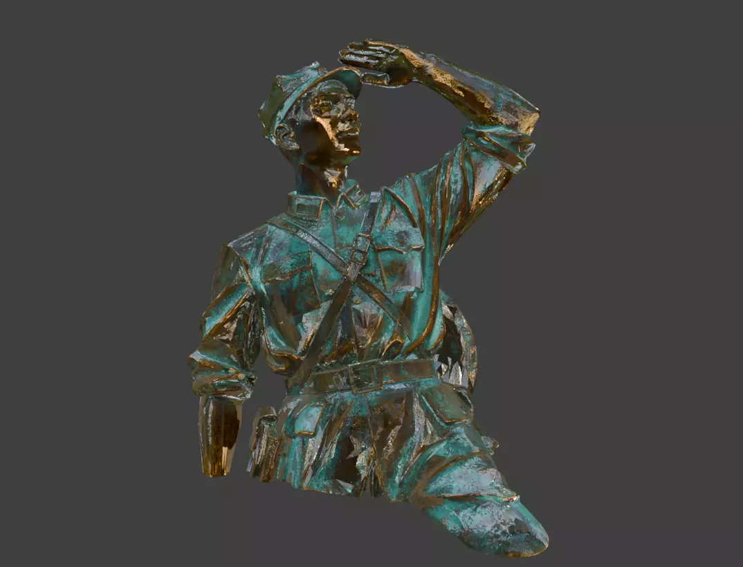 Military sculpture warrior military battle war hero soldier 3D print model