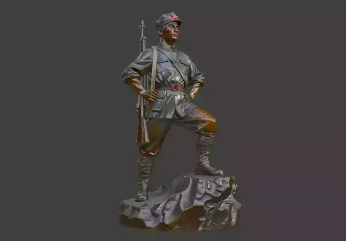 Military sculpture warrior  military battle war hero  soldier
