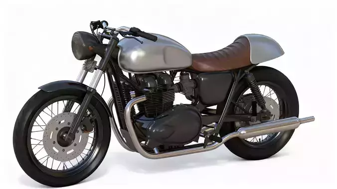 Retro Motorbike Cafe Racer 