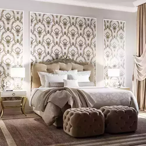 Elegant Baroque Damask Wallpaper Pattern