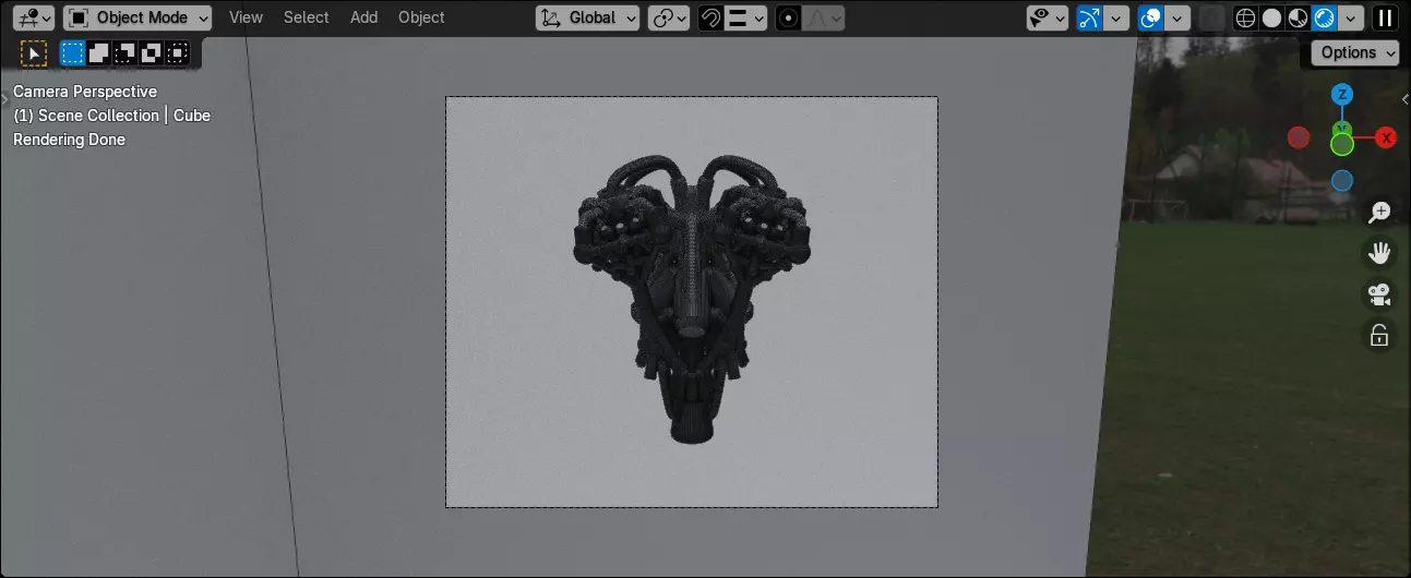 Scifi Proton Propulsion Engine Concept 3D model_23