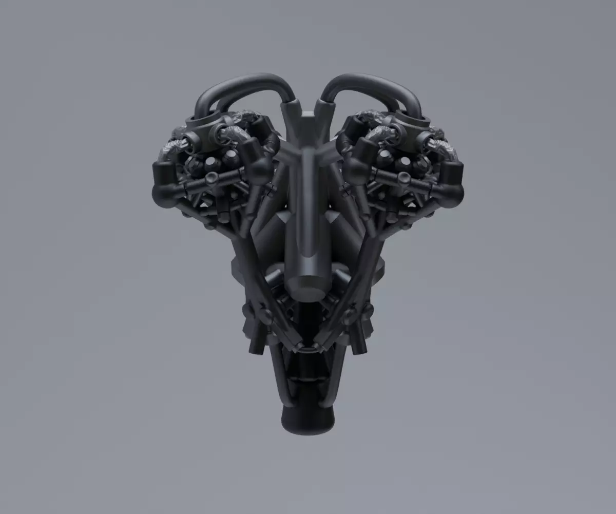 Scifi Proton Propulsion Engine Concept 3D model_11