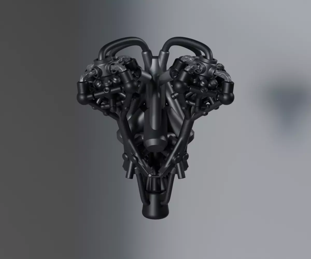 Scifi Proton Propulsion Engine Concept 3D model_6