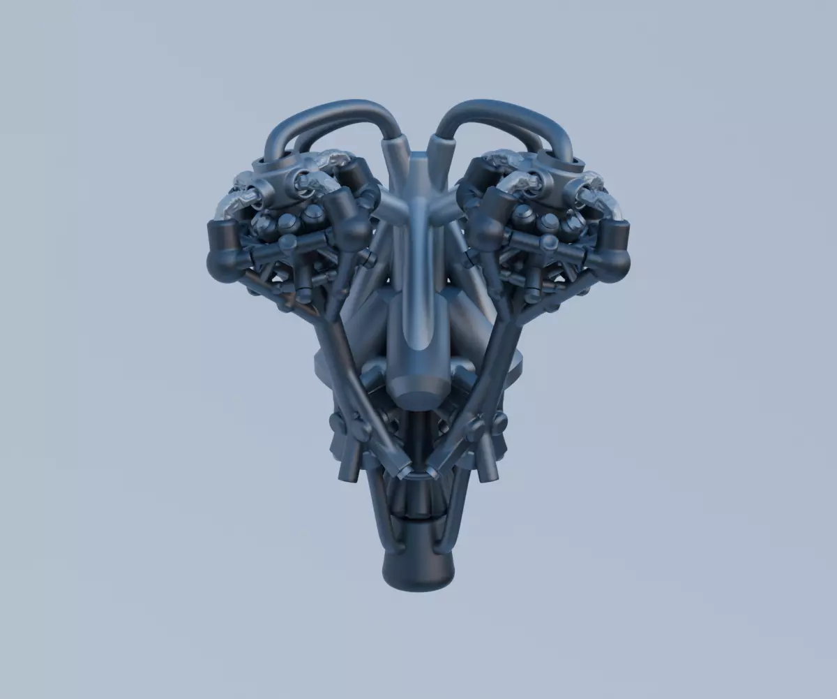 Scifi Proton Propulsion Engine Concept 3D model_13