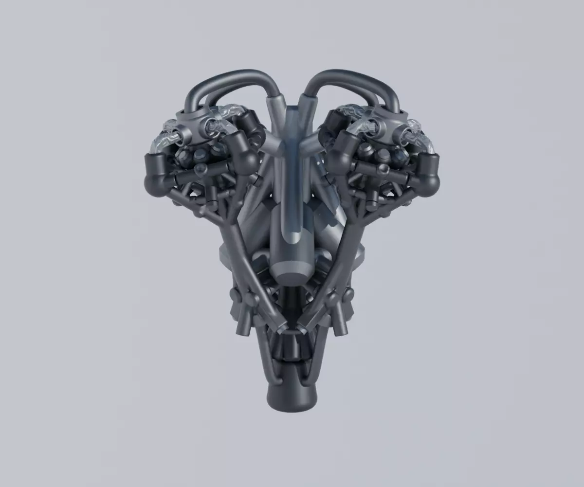 Scifi Proton Propulsion Engine Concept 3D model_16