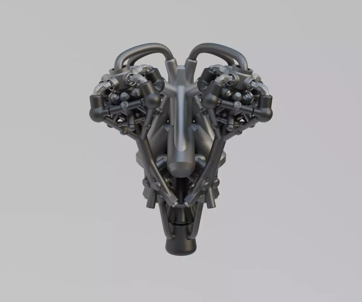 Scifi Proton Propulsion Engine Concept 3D model_1