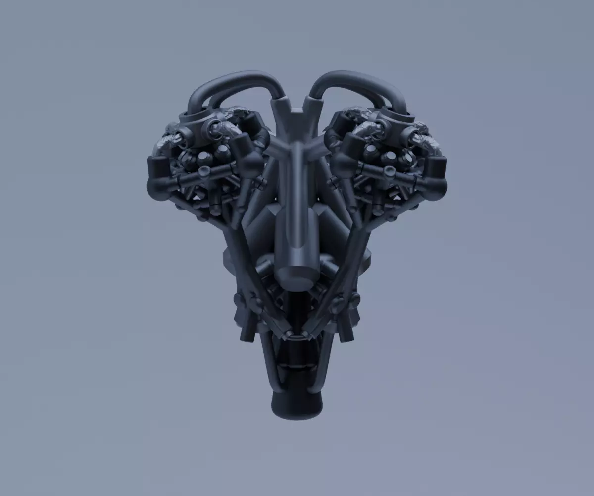 Scifi Proton Propulsion Engine Concept 3D model_9