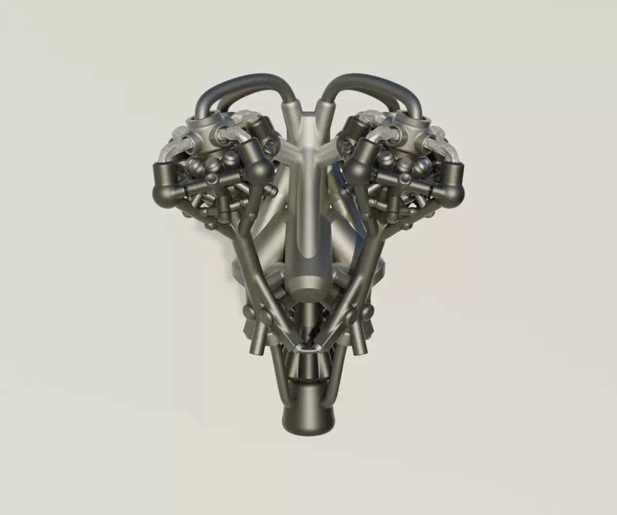 Scifi Proton Propulsion Engine Concept 3D model_7