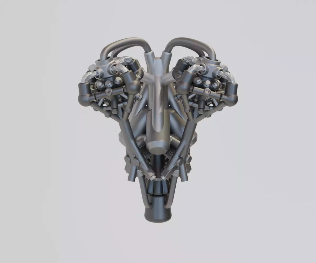 Scifi Proton Propulsion Engine Concept 3D model_4