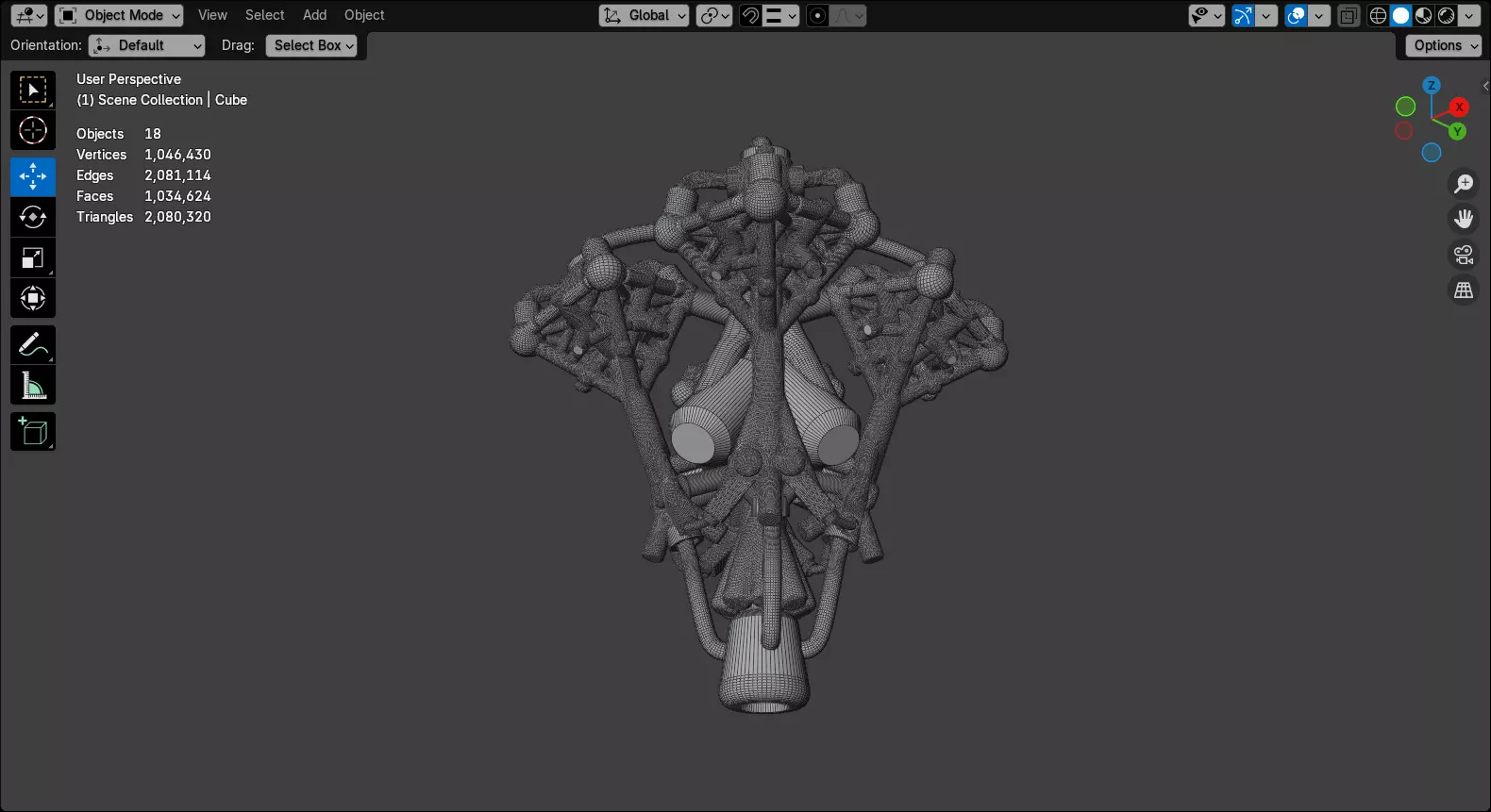 Scifi Proton Propulsion Engine Concept 3D model_24