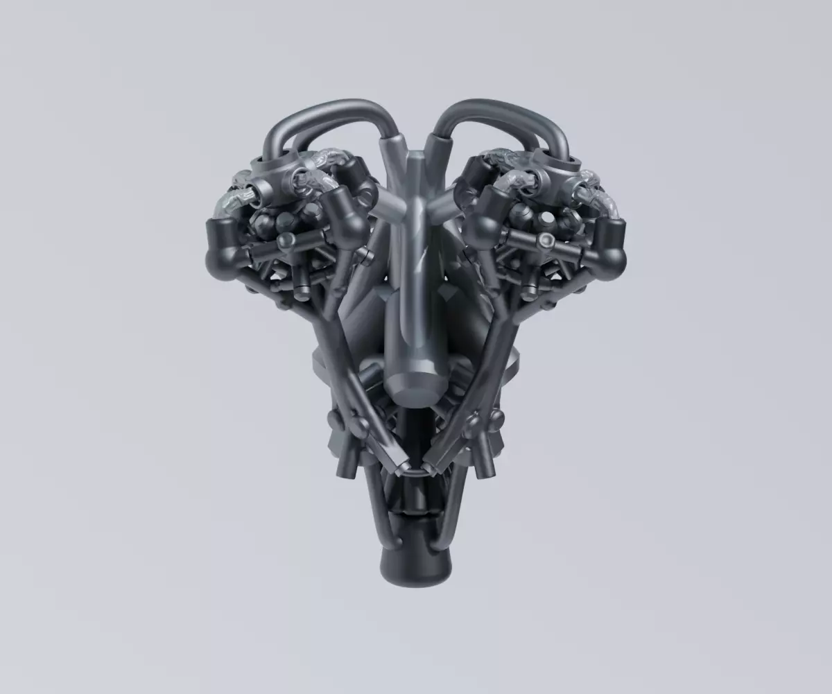 Scifi Proton Propulsion Engine Concept 3D model_10