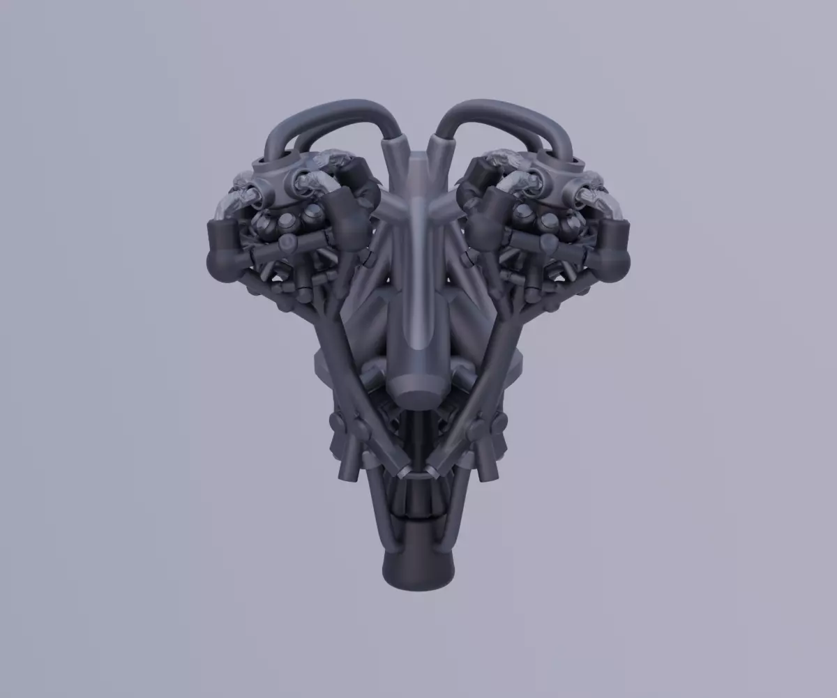 Scifi Proton Propulsion Engine Concept 3D model_17