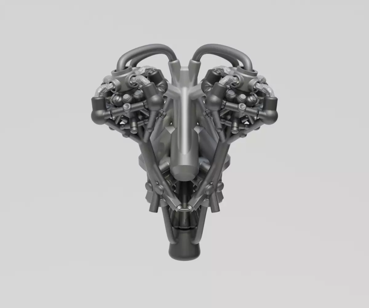 Scifi Proton Propulsion Engine Concept 3D model_3