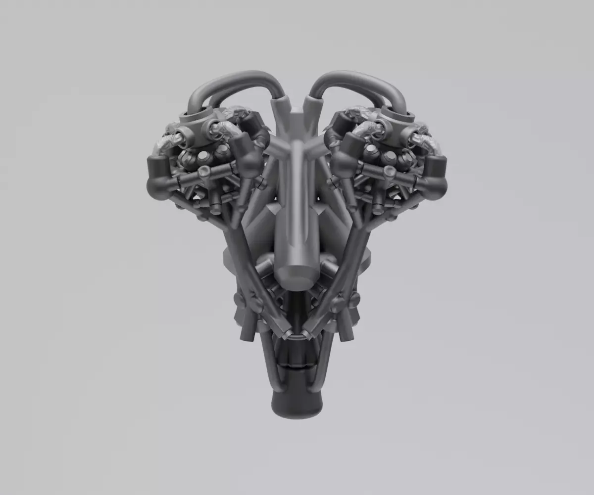 Scifi Proton Propulsion Engine Concept 3D model_12