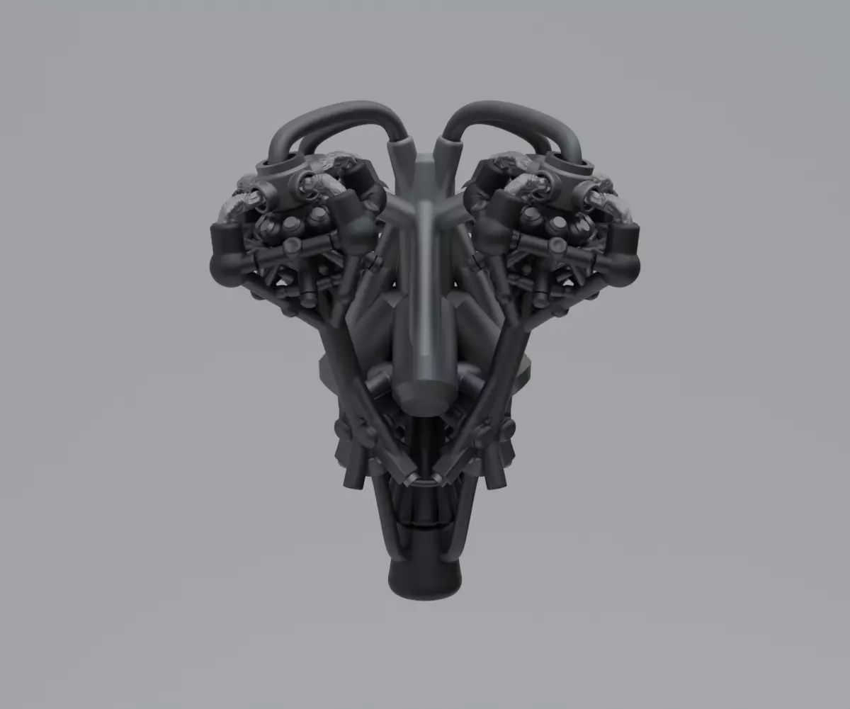 Scifi Proton Propulsion Engine Concept 3D model_15