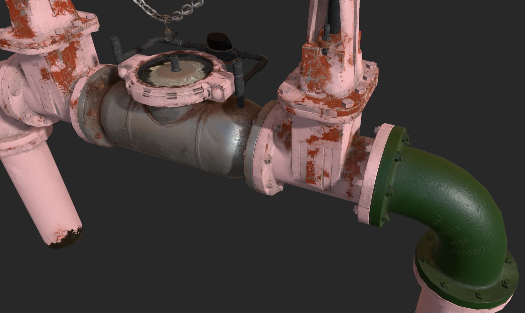 Backflow Prevention Device - Utilities - Environment asset Low-poly 3D model_2