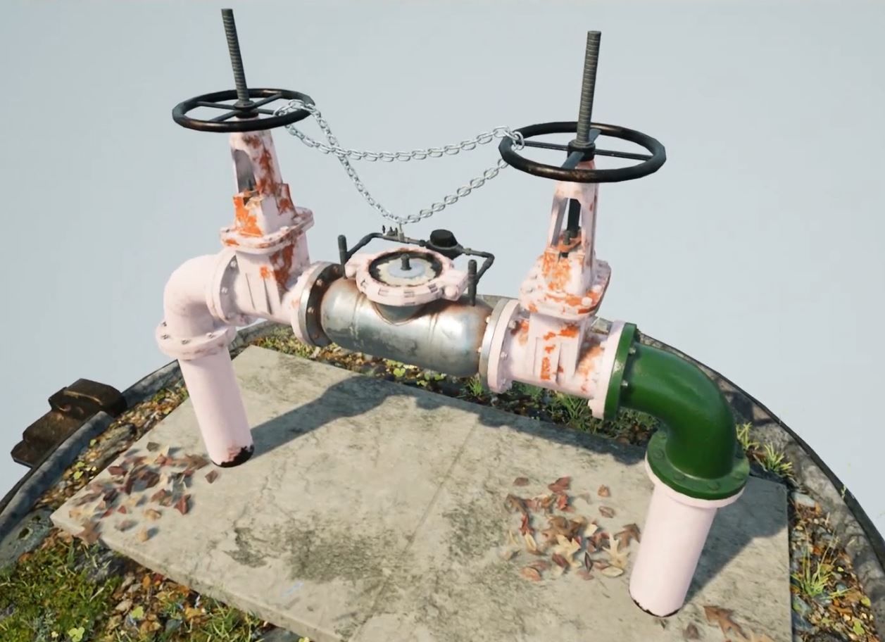 Backflow Prevention Device - Utilities - Environment asset Low-poly 3D model_5